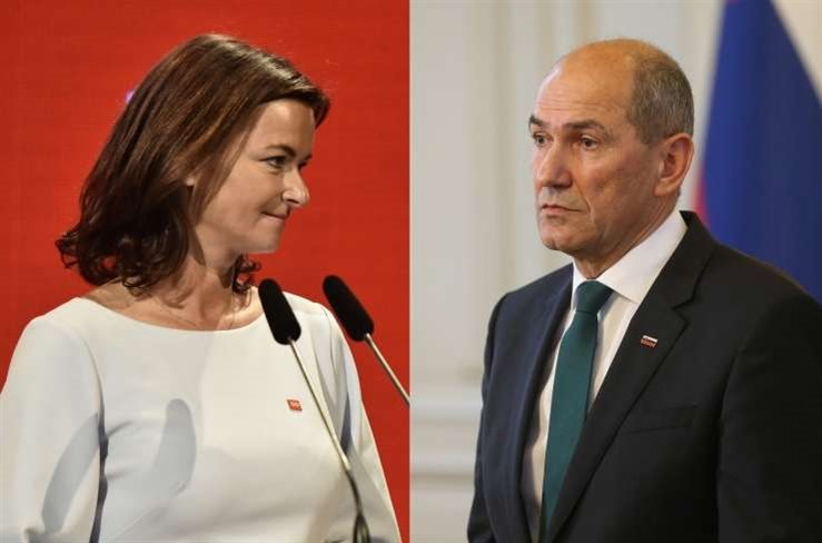 Tanja Fajon in Janez Janša - glavna tekmeca na prihodnjih volitvah? - Foto: Primož Lavre 